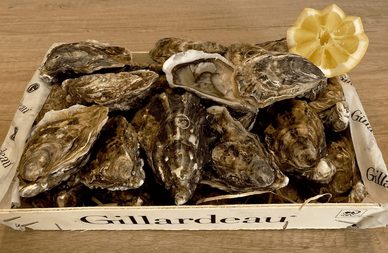 Huitres Gillardeau en Bourriche