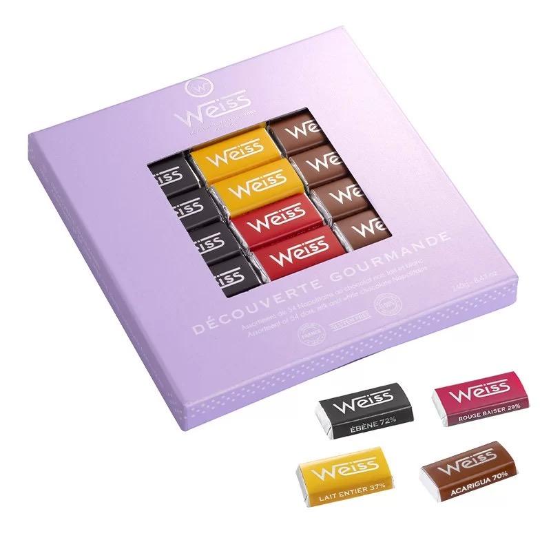 Coffret Découverte Gourmande - Napolitains chocolat noir, lait et blanc - 240g